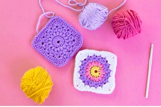Intermediate Crochet: Sunburst Granny Squares  w/ Kit
